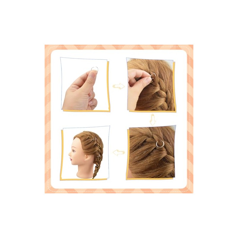 100 Anillas para El Pelo Trenzadas, Pinzas para El Pelo