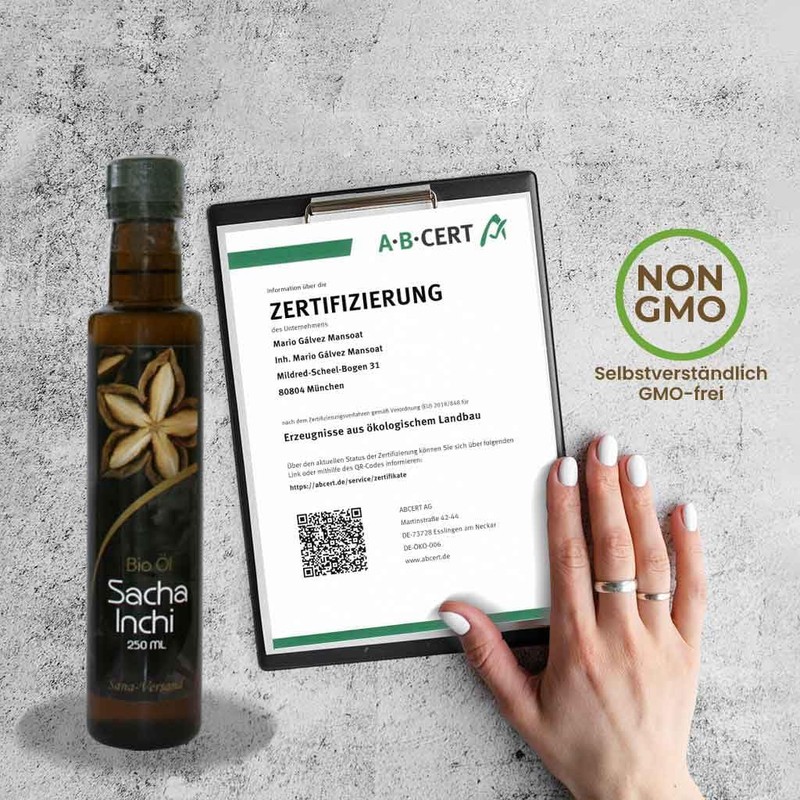 Sacha Inchi Organic Oil 250 ml Pure Vegetable Cold Pressed