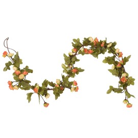 vidaXL Artificial Flower Garlands, Pack of 6, Flower Wreath, Hanging, Easy Care, Artificial Flowers Garland for Wedding, Party, Garden, Flowers Decoration, Silk Flowers, Evening Red, 215 cm