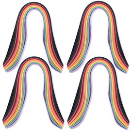 SAHENITEANA Paquete de 4 Kit Herramientas De Diy Hacer Filigrana, Papel Origami de 720 Tiras, Origami Paper de 36 Colores Juego, Colores Paper Mate de Quilling Papel de Manualidad