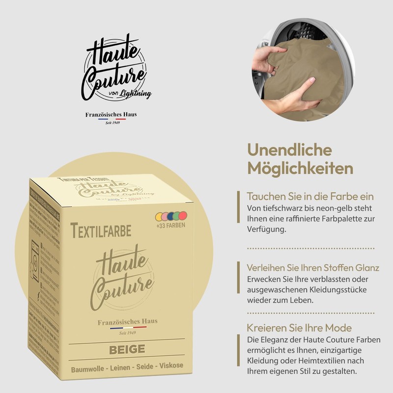 Beige Fabric Dye - 350g All-in-One - Ready to Use