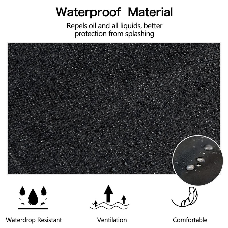 Homsolver 2 Pack Waterproof Rubber Vinyl Apron Chemical Resistant Work