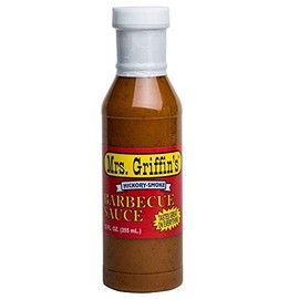 Mrs. Griffin's Barbecue Sauce, Hickory Smoke, Southern Favorite since 1935, great for grilling, smoking, or baking, one, 12 ounce bottle