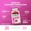 Colágeno Hidrolizado Premium JustCollagen 111 gomitas, Sabor Frutos Rojos.