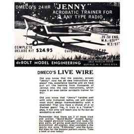 Dmeco Model Airplane Plans (RC): Dmeco Live Wire "Jenny" 57" Span for .19-.45 Engines