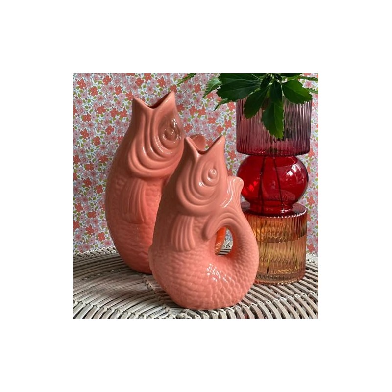 Monsieur Carafon Fish Vase/Jug/Jug/Sculpture Fish, Size S, Capacity 1.2 Litres,
