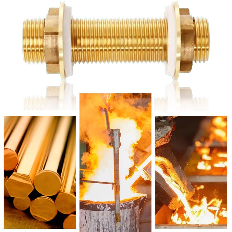 Brass Bulkhead Fitting G3/4 Brass Hose Fitting Rain Butt Fitting