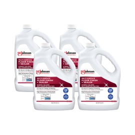 SC Johnson Professional Ready-To-Use Multi-Surface Floor Finish Plus Sealer 1 gallon, pack of 4