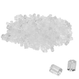Eco-Fused 18mm Earring Hooks - 200 pcs - Coil and Ball Style Nickel-Free Ear Wires - Silver-Plated Steel- Great For DIY Earrings (Transparent, Earring Backs - 500pcs)