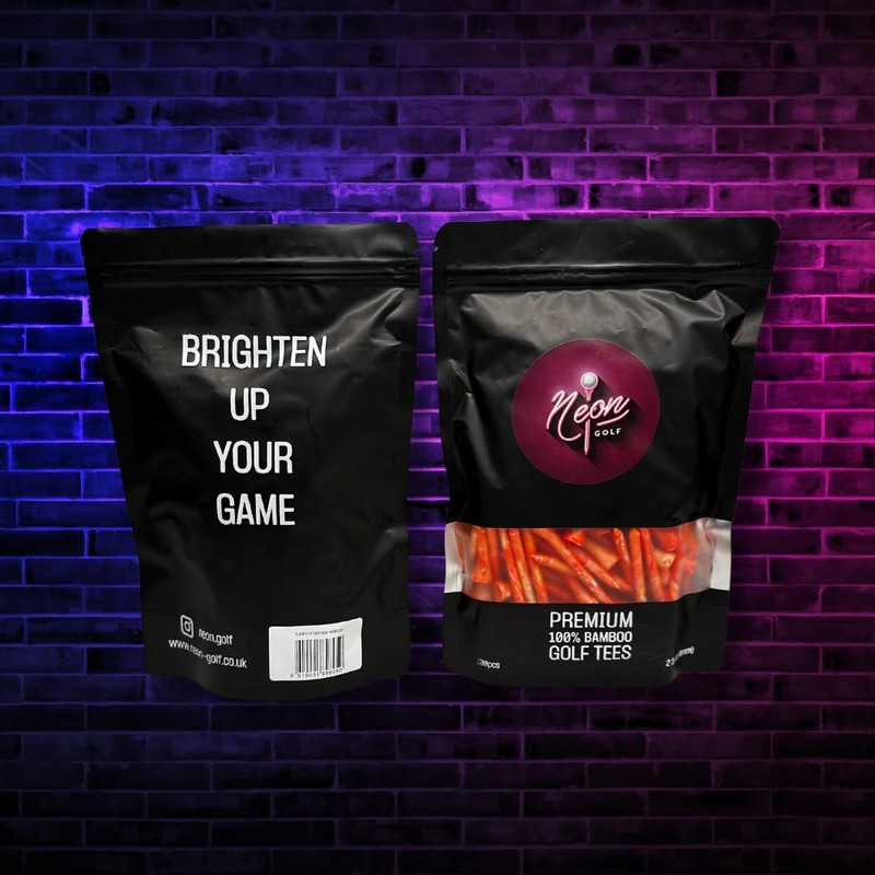 Neon Golf 100% Bamboo Graffiti Golf Tees - 70mm, Pack