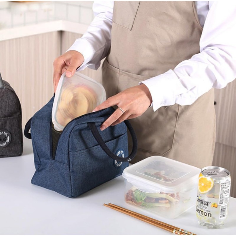 CHUANGOUONLY Pack of 2 Portable Lunch Boxes, Lunch Box Bag,