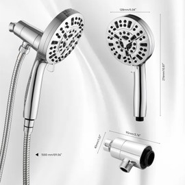 Sagetta Magnetic Handheld Shower Head with Filter, 10 Spray Modes, Chrome
