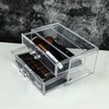Sunydog Clear Acrylic Makeup Storage Box with 2 Drawers, Desk