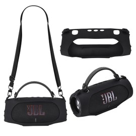 KECHICHENGYUN Silicone Protective Case for JBL Charge 6 - Maximize Your JBL Charge 6 Enjoyment with Our Durable Silicone Protective Case (Black)