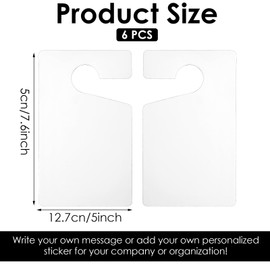 6 PCS Blank Parking Permit Hang Tag, White Parking Passes Hanging for Car 3×5 Inch Plastic Parking Permit Holder for Car Rear View Mirror Passes Stickers Permits