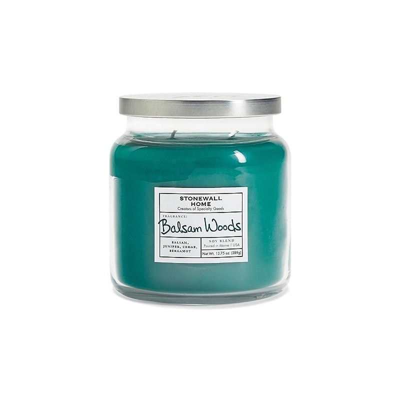 Stonewall Home Balsam Woods, Medium Apothecary Jar Candle