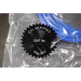 Unbranded  (NEW) 7ft Cat 5e 50u Gold pinned RJ-45 network patch cable (Blue)