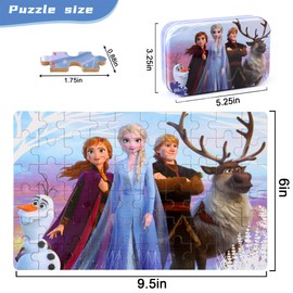 MZZOTOY Puzzles for Kids Ages 4-8, 60 Pieces Puzzles for Kids Ages 3-5 in a Metal Box Girls and Boys Learning Educational Jigsaw Puzzle Toys Gifts