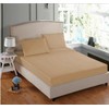 Ev Dekor Fitted Sheet Single, Beige - Deep Pocket Bedsheet