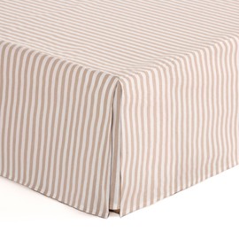 Bed Cover 100 x 190 / 200 cm Bed Base Cover 100 cm – Beige Stripes