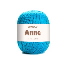 CIRCULO Anne Yarn for Crocheting & Knitting, 100% Mercerized Brazilian Virgin Cotton, Soft Fingering Weight, 547 Yds, 5.19 Oz - Color 2194 Turquoise