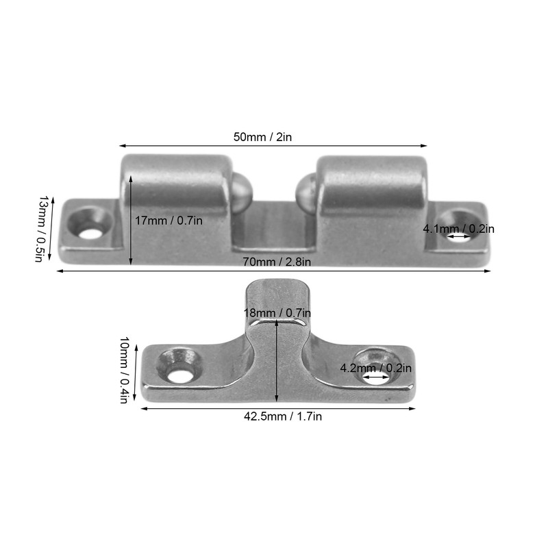 Cabinet Tension Catch Stainless Steel 70mm Ball Tension Roller Catch