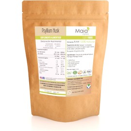 Psyllium Husk 100% Natural (Plantago ovata) (250 g) Fibra Soluble Apoyo Digestivo y Saciedad Sin Gluten Vegano