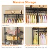 Ulif F4R Heavy Duty Clothes Rack（With Lockable Wheels ） Rolling