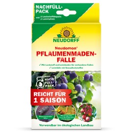 Neudorff Neudomon Plum Maggot Trap Refill Pack - Extends Catching Success with Fresh Bait and Glue Traps for Maggot-Free Plums & Plums, 1 Set