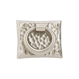 Emtek Hammered Ring Pull Available in 4 Finishes - 86040US3NL - (W x H: 1 3/4" x 1 1/2") - Unlacquered Brass (US3NL)