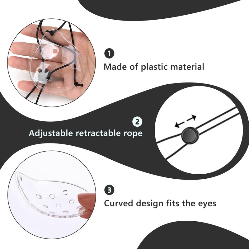 4 Pcs Eye Shield After Cataract Surgery, Transparent Eye Shield,