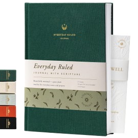 Christian Journal Notebook: Lined Writing Journal with Bible Verses, Prayer List & Sermon Notes | Ruled Faith-Based Notebook for Women & Men – 192 Pages, 110gsm Paper (Forest Green)