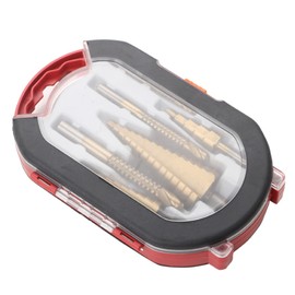 6PCS Step Drill Bit Set Metal Wear Resistant High Hardness Reaming Step Drill Bits with Storage Box 3PCS Step Drill 3PCS Saw Drill 100mm / 3.9in