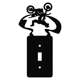 Freestyle Motocross Back Flip Off-Road Dirt Bike Toggle Light Switch Wall Plate (Single Toggle)