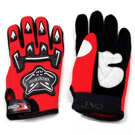 Adult Red Gloves Motorcycle Full Finger Gloves for MX Motorbike Motocross BMX MTB Sport Outdoor Winter - Adult Large