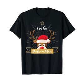 Merry Christmas Funny Gift Rudolph Reindeer Cute T-Shirt
