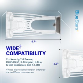 BlueStars SHORT Handle Water Filter Starter Kit with 6 Filters - Compatible with Ke.u.rig 2.0 Brewer, K200/K250, K-Compact, K-Duo, K-Duo Essentials, and K-Latte