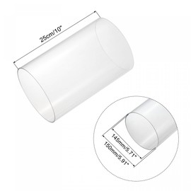 sourcing map Acrylic Pipe Clear Rigid Round Tube 145mm ID 150mm OD 10" for Lamps and Lanterns, Water Cooling System