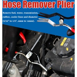 4-in-1 Fuel Line Disconnect Tool: Pliers Set with 80° Pliers, Hose Remover, 9" Fuel Filter Caliper for Auto Maintenance