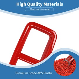 PDKLIN for Challenger Rear Air Vent Cover Trim Fit for Dodge Challenger 2015 up Red Interior Accessories 1pcs