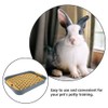 Curtainboro Rabbit Litter Box with Grate, Anti-Turnover Litter Box Pet
