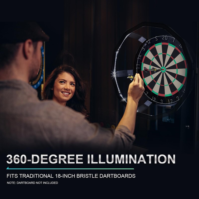 Dartboard Light - Bright 360 Degree LED Illumination - Dartboard