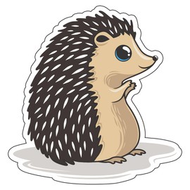 Hedgehog Sticker, Cute Hedgehog Sticker, Hedgehog Lover Decal, Animal Lover Sticker, Car Decal, Laptop Decal, Water Bottle Decal, Woodland Animals, Floral (3in)