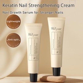 Keratin Nail Strengthening Cream - 1oz Repair Treatment for Brittle, Peeling & Weak Nails, Prevent Hangnails & Soften Dead Skin, Fast-Absorbing Nail Growth Serum