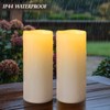 5" x 14" White Large Waterproof Outdoor Flameless Candles Battery