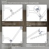 Shower Extension Arm for Rain Showerheads, Angle & Height Adjustable,