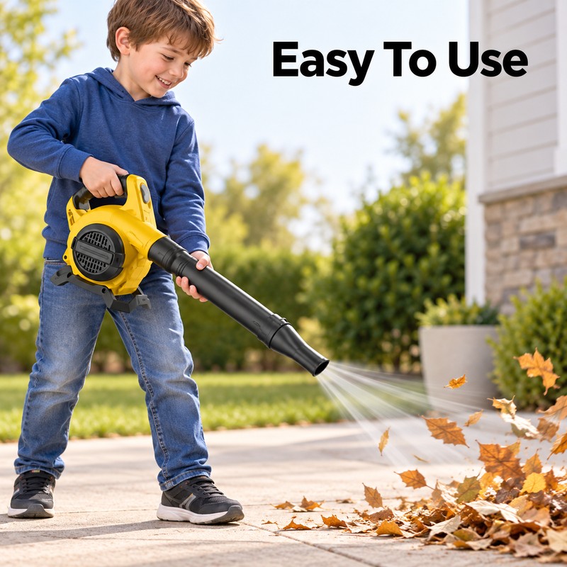 Kids Leaf Blower Toy for Outdoor Play – Battery-Operated Cordless