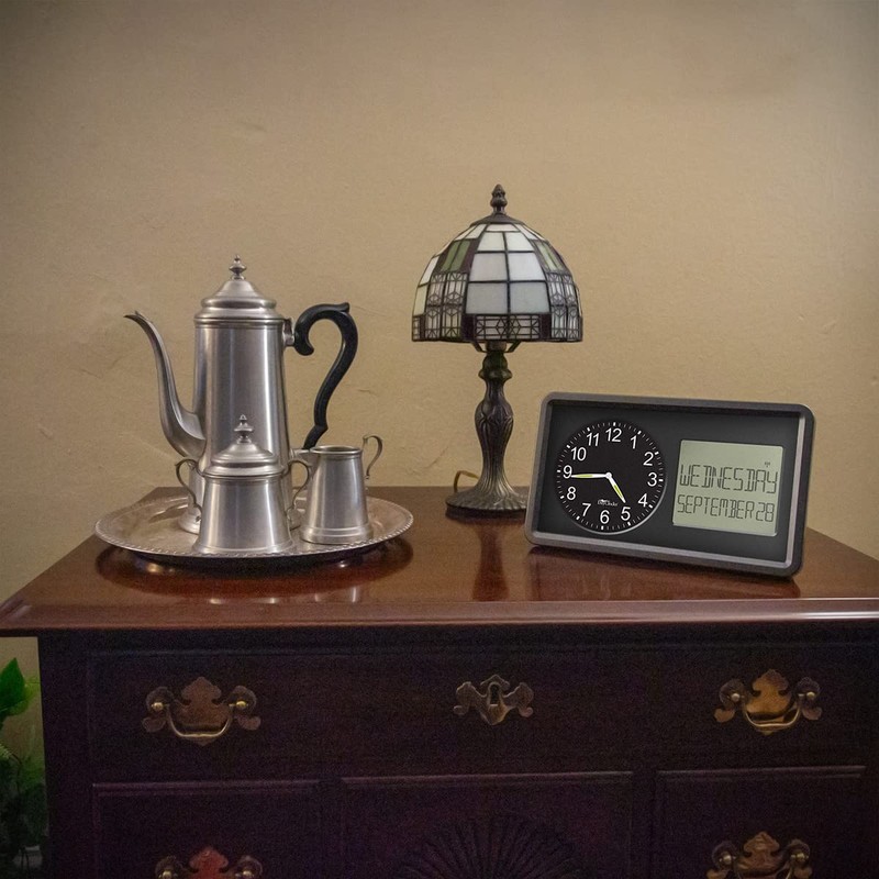 DayClocks Atomic Combines Analog Time and Digital Display for Day