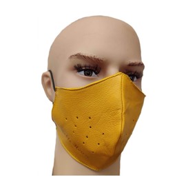 Noble House Breathable Community Face Mask Leather Mouth Guard Black Yellow Pink, yellow