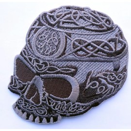 CELTIC SKULL EMROIDERED JACKET VEST IRON ON BIKER PATCH